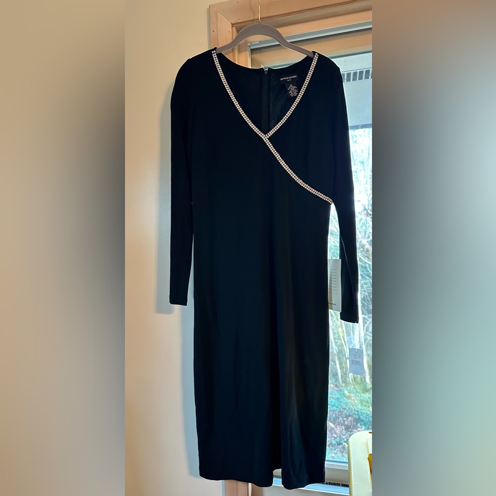 Sutton Studio dress - faux jewel like wrap purchased from Bloomingdale’s